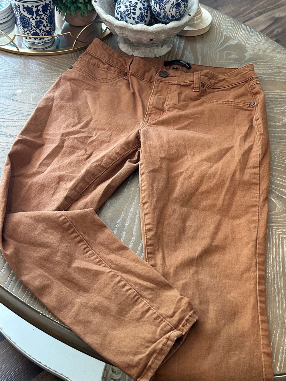 Women 1822 Denim Rust Burnt Khaki Women's Straight Leg Pants size 10